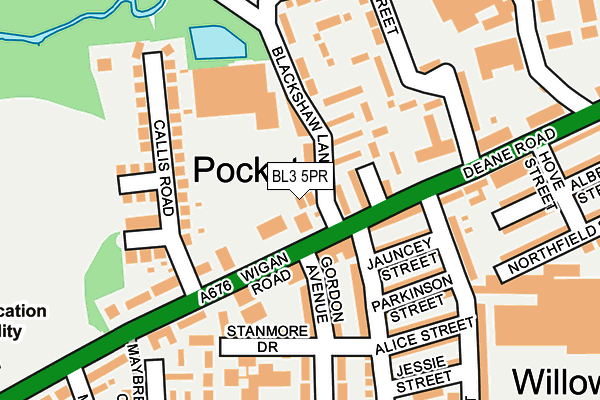 BL3 5PR map - OS OpenMap – Local (Ordnance Survey)