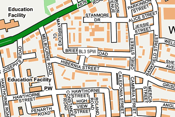 BL3 5PW map - OS OpenMap – Local (Ordnance Survey)
