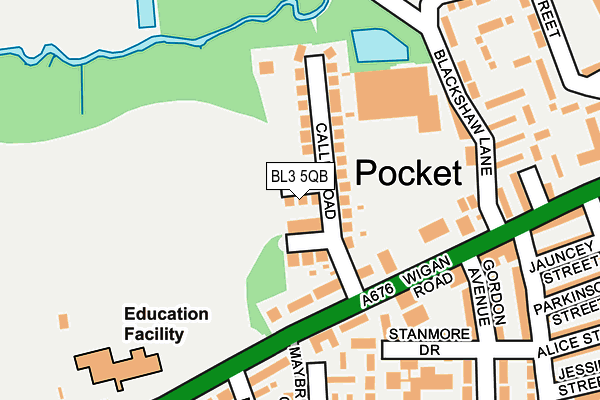 BL3 5QB map - OS OpenMap – Local (Ordnance Survey)