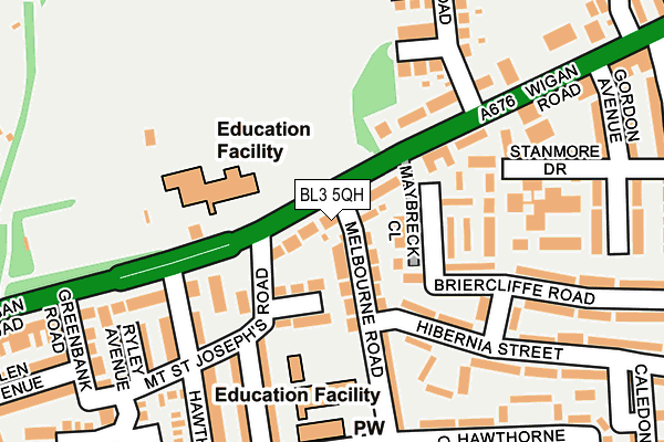 BL3 5QH map - OS OpenMap – Local (Ordnance Survey)