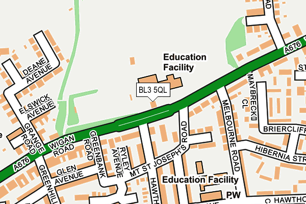 BL3 5QL map - OS OpenMap – Local (Ordnance Survey)