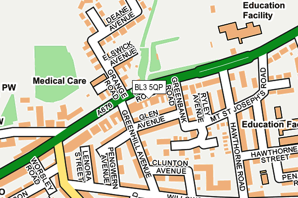 BL3 5QP map - OS OpenMap – Local (Ordnance Survey)
