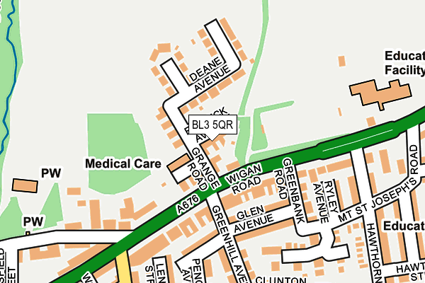 BL3 5QR map - OS OpenMap – Local (Ordnance Survey)