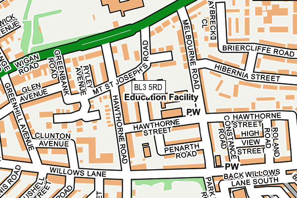 BL3 5RD map - OS OpenMap – Local (Ordnance Survey)