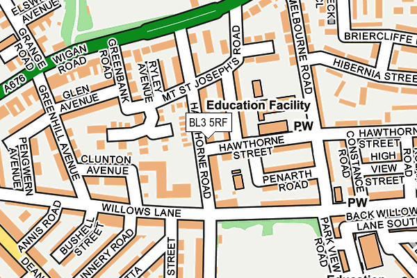 BL3 5RF map - OS OpenMap – Local (Ordnance Survey)