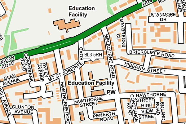 BL3 5RH map - OS OpenMap – Local (Ordnance Survey)