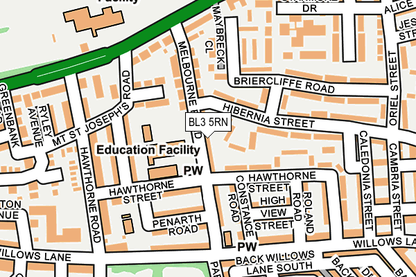 BL3 5RN map - OS OpenMap – Local (Ordnance Survey)