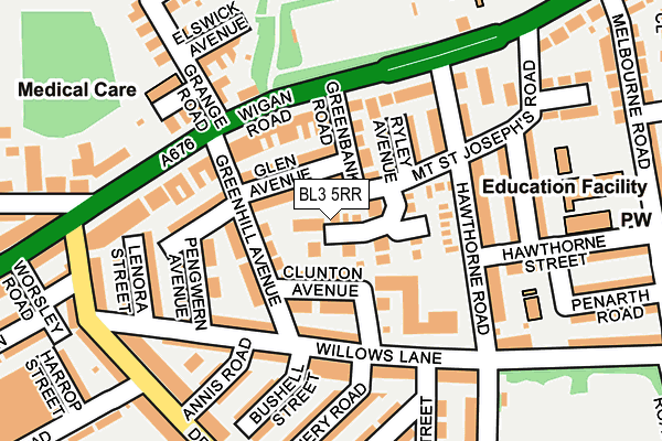 BL3 5RR map - OS OpenMap – Local (Ordnance Survey)