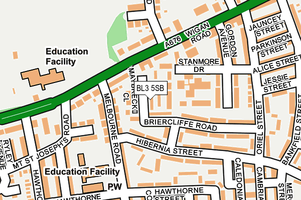 BL3 5SB map - OS OpenMap – Local (Ordnance Survey)