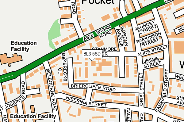 BL3 5SD map - OS OpenMap – Local (Ordnance Survey)