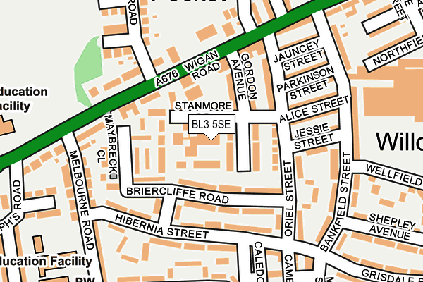 BL3 5SE map - OS OpenMap – Local (Ordnance Survey)