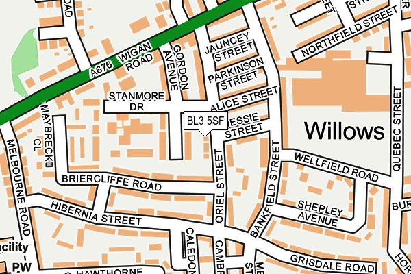 BL3 5SF map - OS OpenMap – Local (Ordnance Survey)