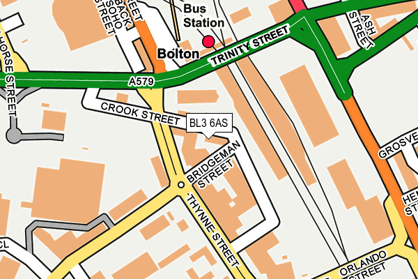 BL3 6AS map - OS OpenMap – Local (Ordnance Survey)