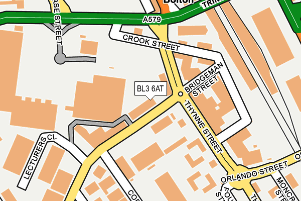 BL3 6AT map - OS OpenMap – Local (Ordnance Survey)