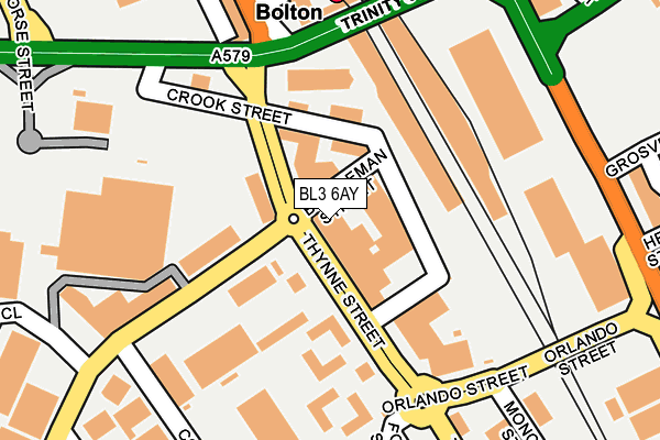 BL3 6AY map - OS OpenMap – Local (Ordnance Survey)