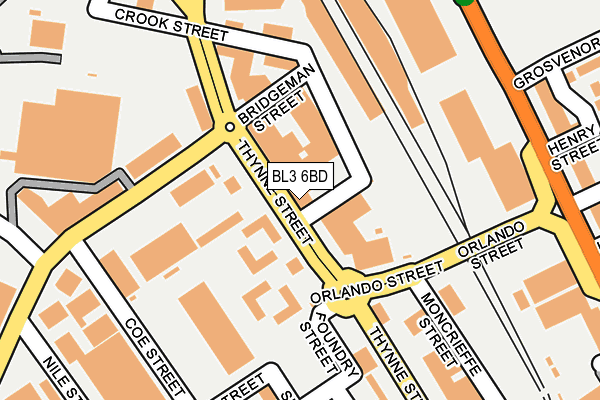 BL3 6BD map - OS OpenMap – Local (Ordnance Survey)