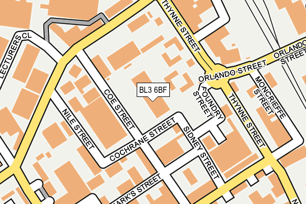BL3 6BF map - OS OpenMap – Local (Ordnance Survey)