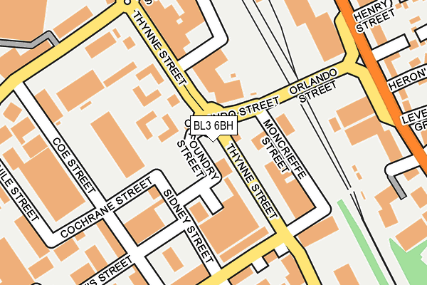 BL3 6BH map - OS OpenMap – Local (Ordnance Survey)