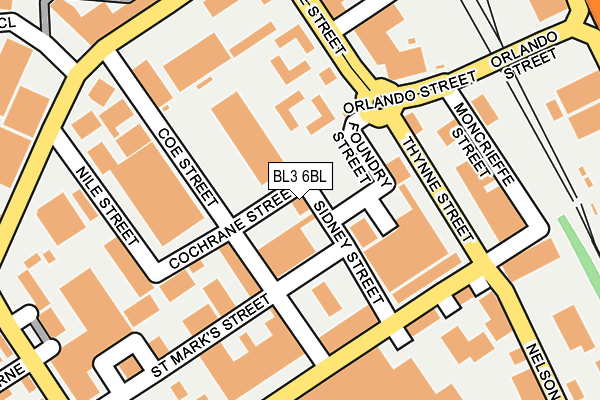 BL3 6BL map - OS OpenMap – Local (Ordnance Survey)