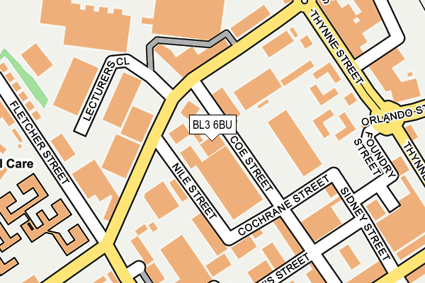 BL3 6BU map - OS OpenMap – Local (Ordnance Survey)