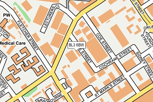 BL3 6BW map - OS OpenMap – Local (Ordnance Survey)