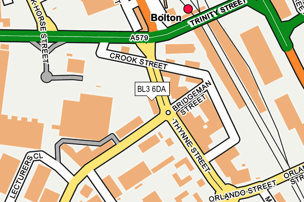 BL3 6DA map - OS OpenMap – Local (Ordnance Survey)