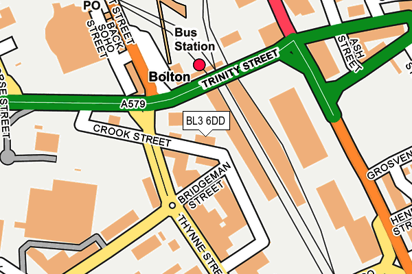 BL3 6DD map - OS OpenMap – Local (Ordnance Survey)