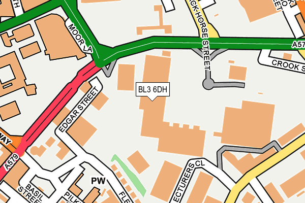 BL3 6DH map - OS OpenMap – Local (Ordnance Survey)