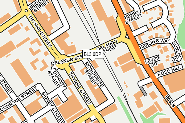 BL3 6DP map - OS OpenMap – Local (Ordnance Survey)