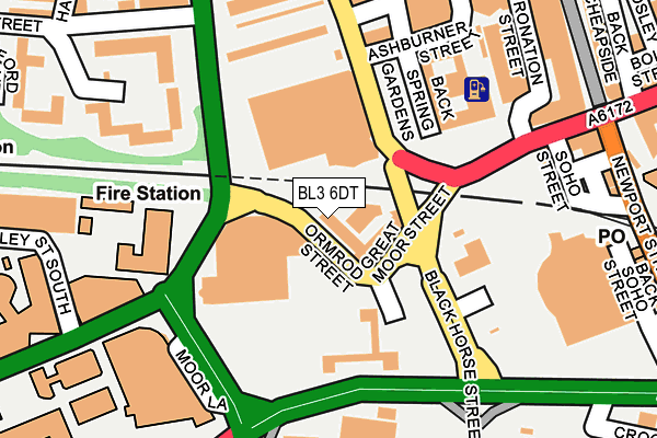 BL3 6DT map - OS OpenMap – Local (Ordnance Survey)