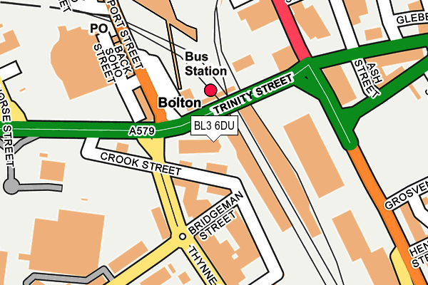 BL3 6DU map - OS OpenMap – Local (Ordnance Survey)