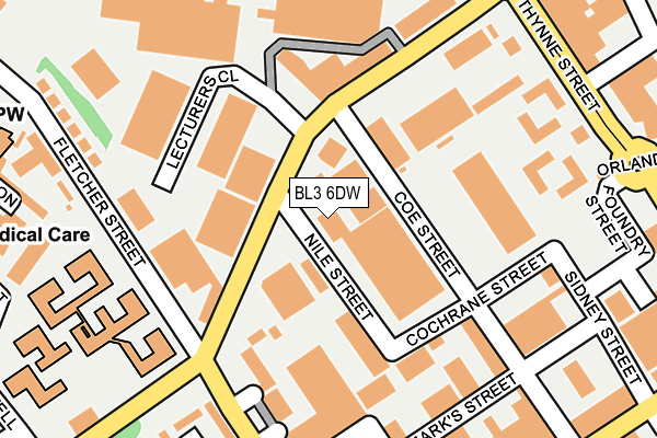 BL3 6DW map - OS OpenMap – Local (Ordnance Survey)