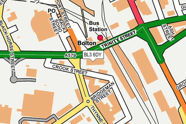 BL3 6DY map - OS OpenMap – Local (Ordnance Survey)