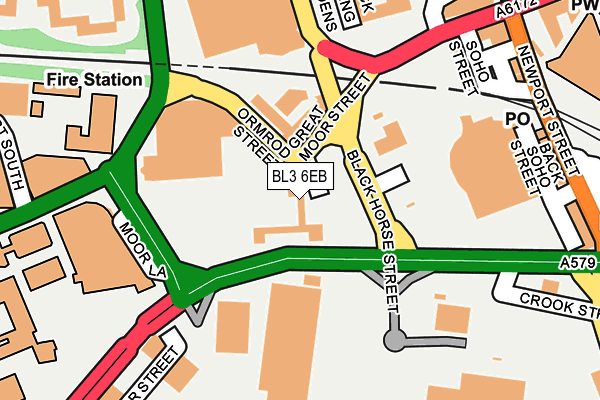 BL3 6EB map - OS OpenMap – Local (Ordnance Survey)