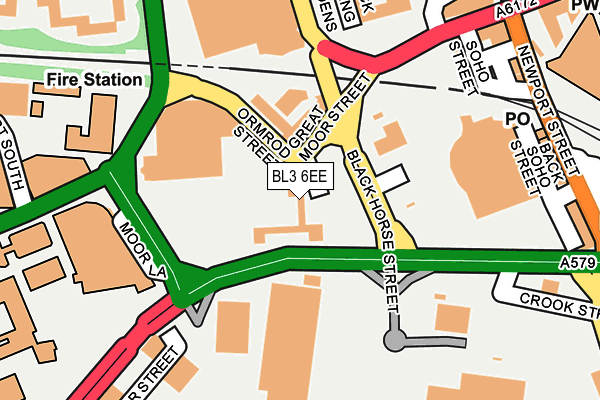 BL3 6EE map - OS OpenMap – Local (Ordnance Survey)