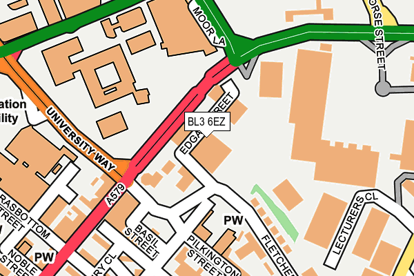BL3 6EZ map - OS OpenMap – Local (Ordnance Survey)