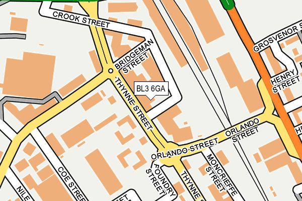 BL3 6GA map - OS OpenMap – Local (Ordnance Survey)