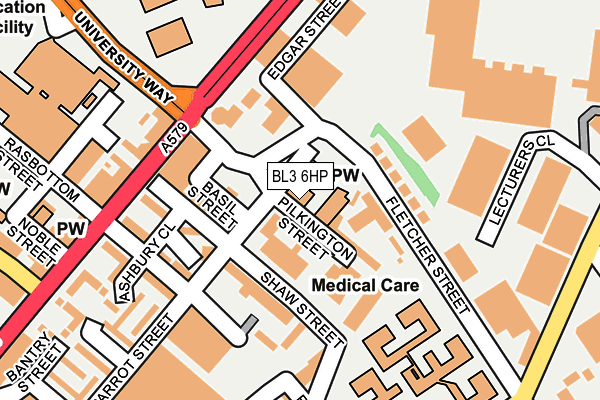 BL3 6HP map - OS OpenMap – Local (Ordnance Survey)