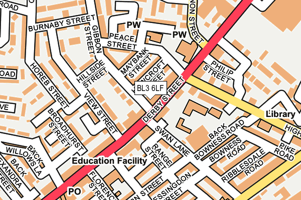 BL3 6LF map - OS OpenMap – Local (Ordnance Survey)