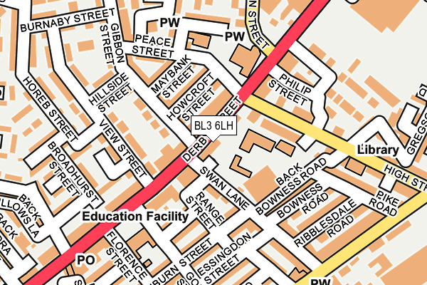 BL3 6LH map - OS OpenMap – Local (Ordnance Survey)