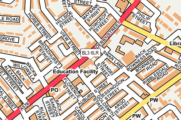 BL3 6LR map - OS OpenMap – Local (Ordnance Survey)
