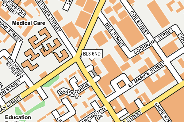 BL3 6ND map - OS OpenMap – Local (Ordnance Survey)