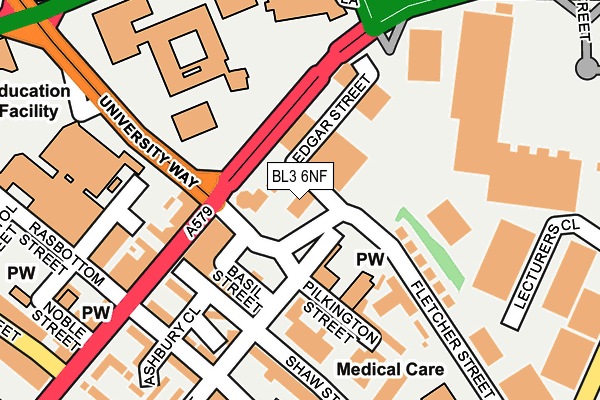 BL3 6NF map - OS OpenMap – Local (Ordnance Survey)