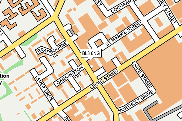 BL3 6NG map - OS OpenMap – Local (Ordnance Survey)