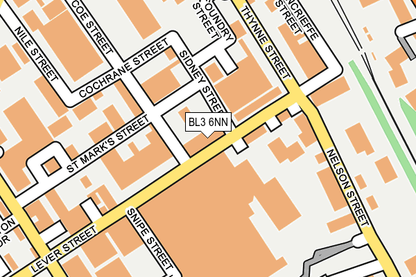BL3 6NN map - OS OpenMap – Local (Ordnance Survey)