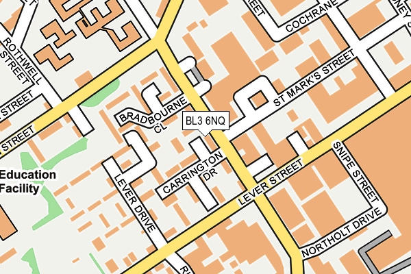 BL3 6NQ map - OS OpenMap – Local (Ordnance Survey)