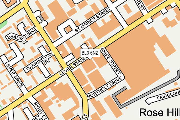 BL3 6NZ map - OS OpenMap – Local (Ordnance Survey)
