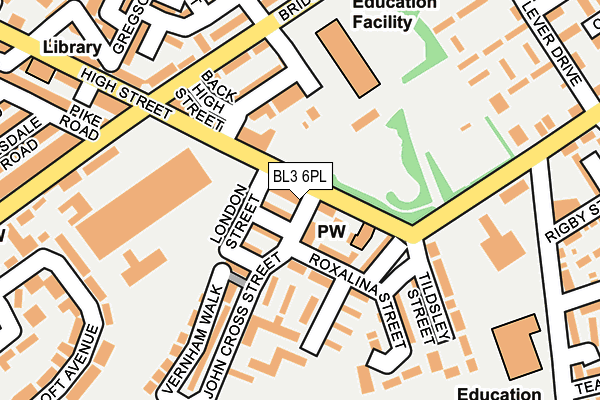 BL3 6PL map - OS OpenMap – Local (Ordnance Survey)