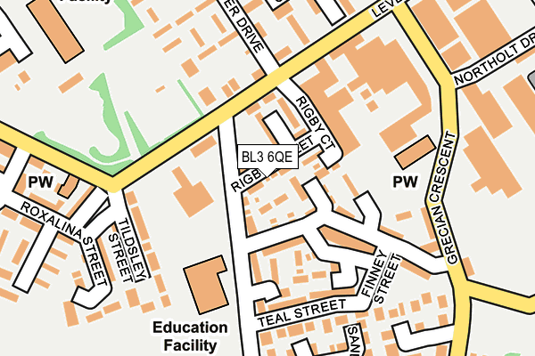 BL3 6QE map - OS OpenMap – Local (Ordnance Survey)