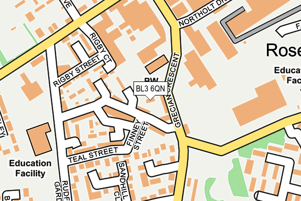 BL3 6QN map - OS OpenMap – Local (Ordnance Survey)